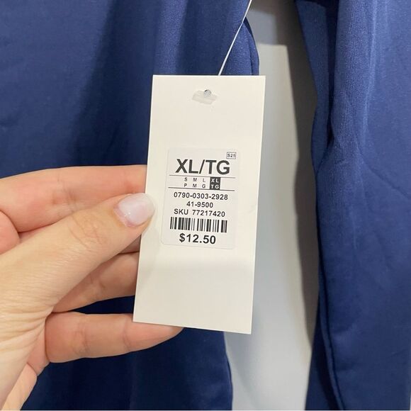 3/$25 ✺ SWS Square Neck Long Sleeve Contour Bodysuit Blue XL - Picture 2 of 4